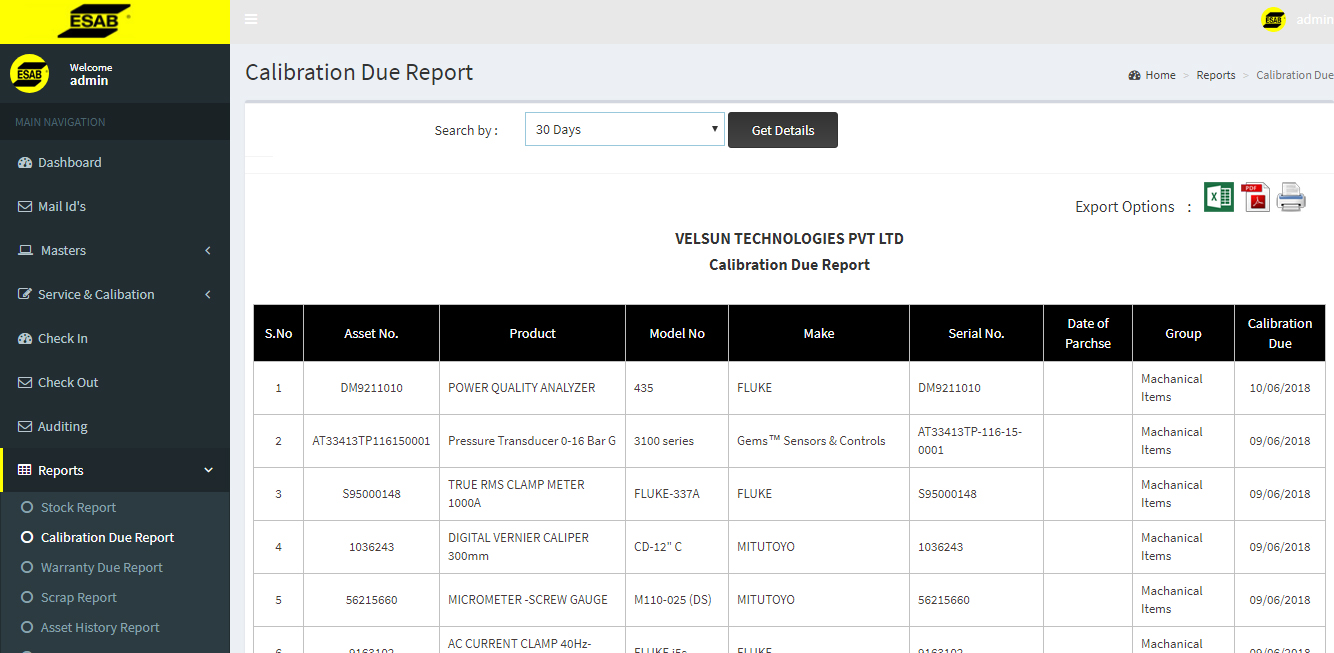 equipment management system software in hyderabad