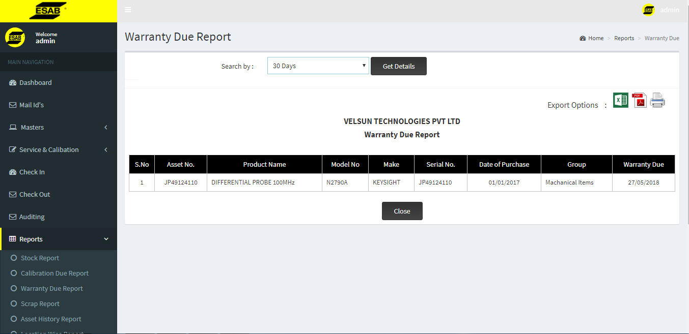 equipment management system software in pune